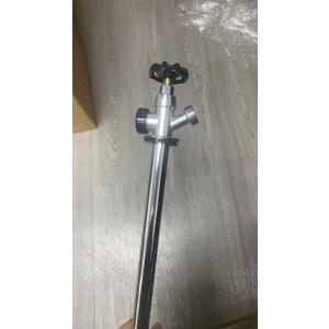 12 Inch Anti-Siphon Frost Free Sillcock, 1/2 Inch Push Fit X 3/4 Inch Hose Bibb, Chrome Plated Brass Body