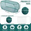 Threehoney 6 Pack Pop up Mesh Plant Covers Outdoor Plant Protector with Ground Nails for Garden Net Guard for Protecting Vegetables Fruits Seedlings Flowers from Animals 35" L x 14" W x 16" H