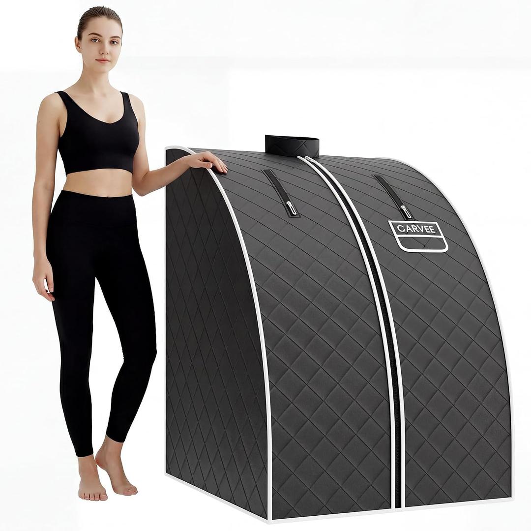 Portable Personal Steam Sauna Spa for Relaxation at Home, 60 Minute Timer, 1000 W Steam Generator, Chair Included (Grey)