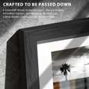 24x36 Poster Frame 5 Pack, Black Solid Wood Picture Frame for Wall