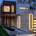 2Pack 39inch Outdoor LED Wall Light, 30W 110V Hardwired Long LED Wall Sconce, IP65 Waterproof Modern Light Fixture with Frosted Acrylic, 3000K Warm White Wall Lighting for Porch Garage House Exterior