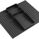 Couch Armrest Beverage Tray Reusable Drink Holder for Home, Black