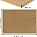 Cork Board Bulletin Board 23 x 15.7Inches with Rectangle Wooden Frame Hanging Pin for Walls Office Message Board or Vision Board Decoration