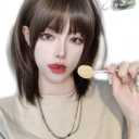 MGRANDE Wig Premium Line Active Top Stylist Produce 6 Items Set Inner Color Line Women's Original Wig Semi-Long Small Face Effectash Brown Layer DY40A