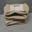 5 Pack Small Woven Storage Baskets for Shelves, Cotton Rope Baskets Organizer for Bathroom, Closet & Nursery, Decorative Storage Bins for Organizing Socks, Toys, 11.8"x7.9"x4.7", Khaki/White