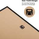 upsimples 11x17 Picture Frame Black 3 Pack, Scratch-Proof 11 x 17 Poster Frames for Photo Gallery - Slide-In Strips, Horizontal or Vertical Wall Mounting