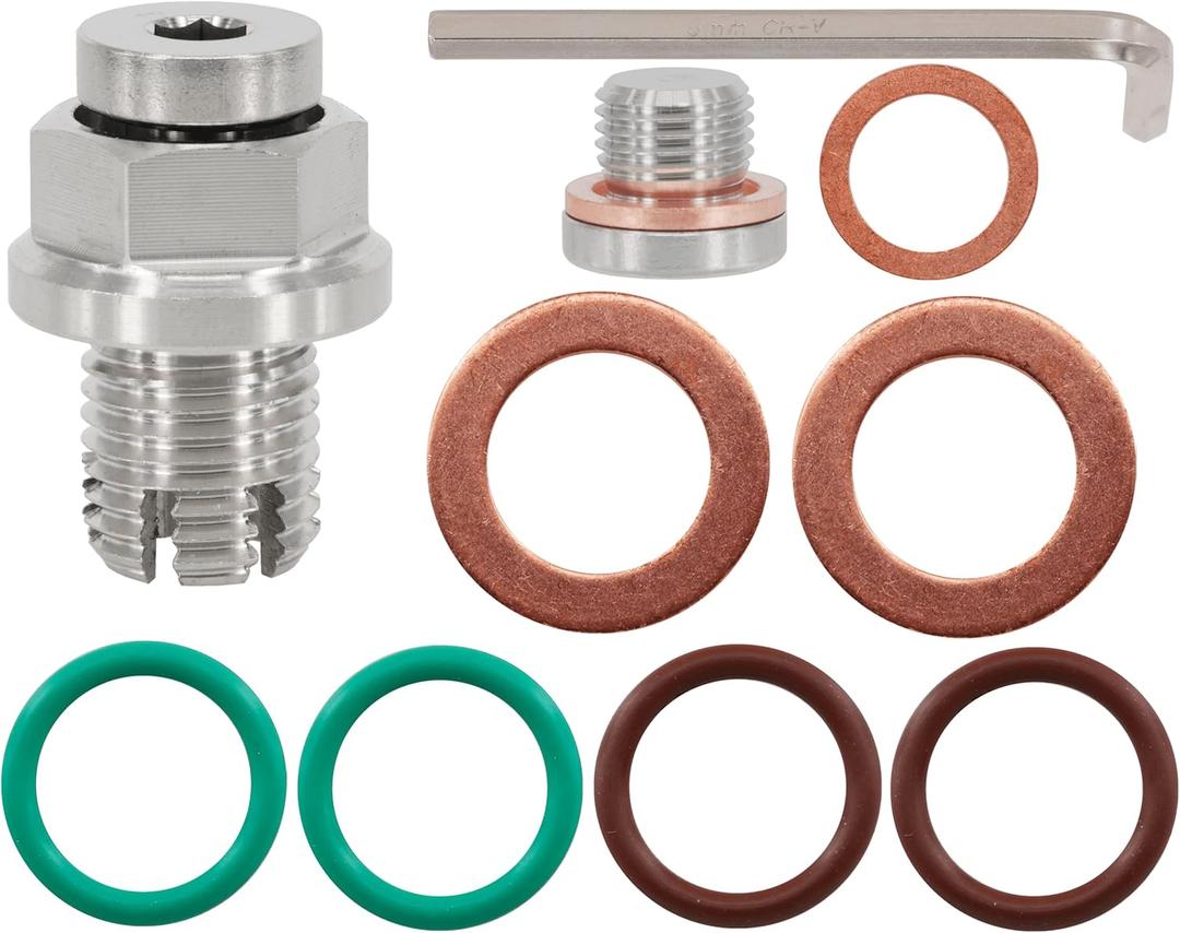 M14.1-1.5 x 15mm Oversize Piggyback Oil Drain Plug, Stainless Steel Self Tapping Oil Pan Thread Repair Kit