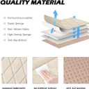 Front Bottom Seat Cover for Cars, 2-Pack Luxury Faux Leather Car Bottom Seat Cover Auto Seat Cushion, Anti-Slip, Waterproof, Universal Fit, Beige