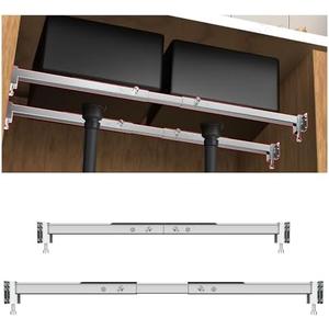 Qualward Undermount Sink Brackets,Adjustable Undermount Sink Support, Stainless Steel Installation Kit for Undermount Kitchen Sink Adjustable Support Pole (29-40 inches)