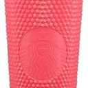 24OZ Studded Rubberized Tumbler - Dragon Fruit