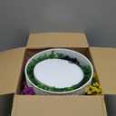 HyeFlora Artificial Faux Hanging Plants Flowers Basket for Outdoor Outside Spring Summer Decoration, Fake Silk UV Sun Resistant Realistic Colorful Daisy for Porch Patio Balcony Home