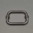 6" Shower Door Handle, Back to Back Tubular Handle Compatible with 1/4" to 1/2" Thickness Glass for Shower Doors, Stainless Steel 304 Shower Doors Handles Replacement in Brushed Nickel