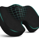 Seat Cushion for Office Chairs - Tailbone & Sciatica & Hip & Coccyx & Low Back Pain Relief Pillow - Memory Foam Pressure Relief Cushion for Long Sitting for Gaming, Compute, Desk Chair, Car Seat