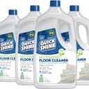Quick Shine Multi Surface Floor Cleaner 64oz, 4Pk | Ready to Use-Streak Free- No Rinse | Use on Hardwood, Laminate, Luxury Vinyl Plank & Stone | Use in Spray Mops & Vac Mops | Safer Choice Cleaner (64 Fl Oz (Pack of 4))