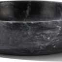 CM CHIC MONDAY 6.7" Large Decorative Bowl, Natural Marble Decorative Bowls for Home Decor, Key Bowl, Candy Bowl, Smudge Bowl, Coffee Tables Centerpiece (Natural Black)
