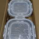 M MCIRCO 10-Pack Glass Food Storage Container with Lids, Airtight Lunch Bento Boxes, Glass Meal Prep Container,Microwave, Oven, Freezer and Dishwasher Friendly, White