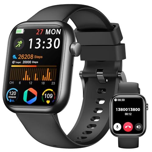 Smart Watch(Answer/Make Call), 1.83" Fitness Watches for Men Women with Heart Rate/Blood Oxygen Monitor, Sleep Tracker, Pedometer, 120+ Sport Modes, IP68 Waterproof Fitness Tracker for Android iPhone