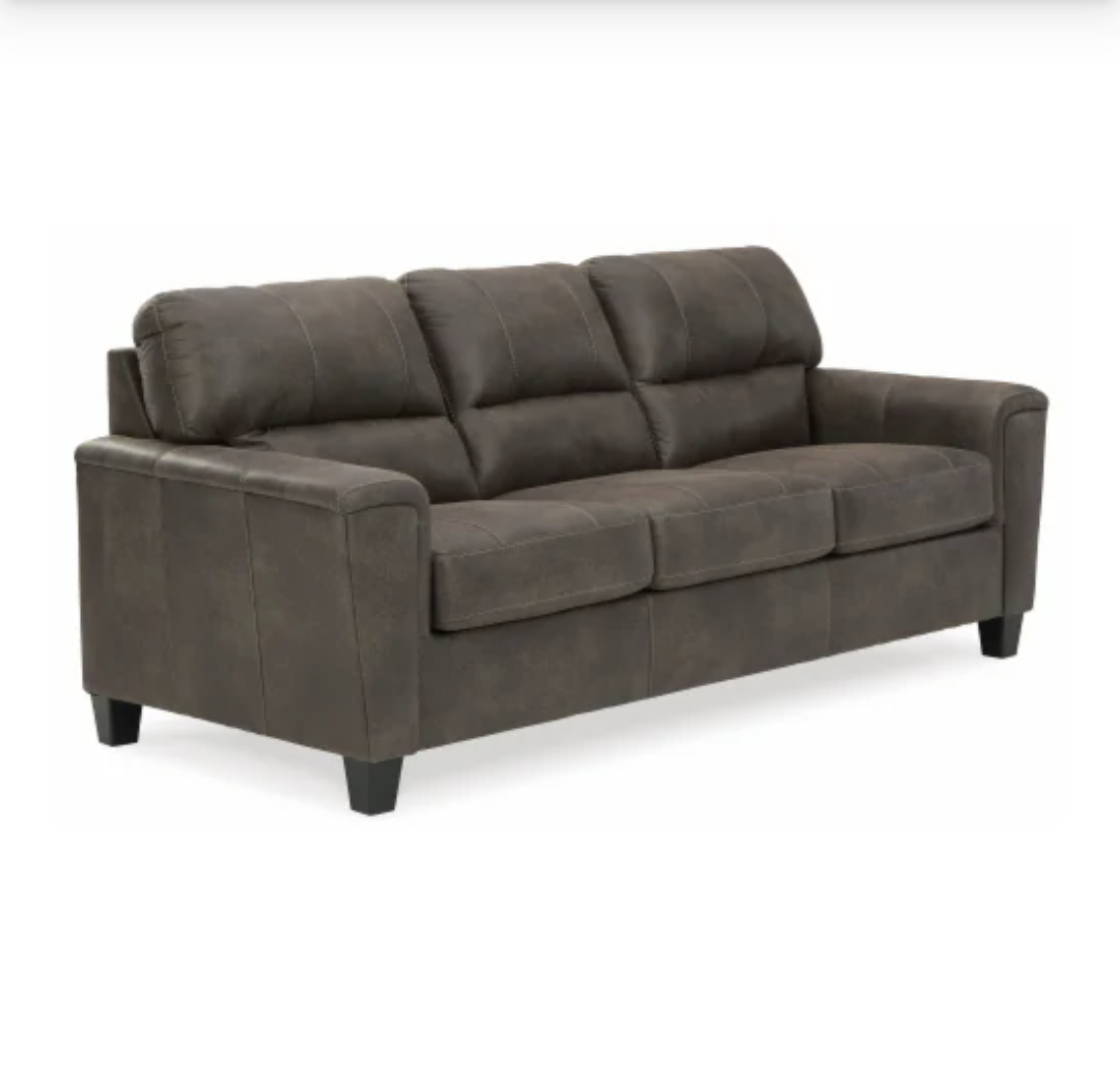 Ashley Wrenway Sofa, Smoke Color, Overall Dimension 87"Lx 38"Wx 33"H