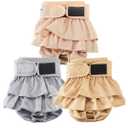 Reusable Dog Diapers Female Washable, Premium Doggie Diaper for Dogs, Pack of 3, Highly Absorbent Small Dog Diaper for Heat, Incontinence and Puppy Training(S)