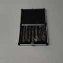 EFFICERE 8-Piece Premium 1/2” Reduced Shank Silver and Deming Large Drill Bit Set in Aluminum Carry Case, M2 High Speed Steel, 135-Degree Split Point | SAE Inch Size 9/16” - 1” by 1/16th Increment