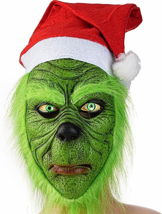 Christmas Costume Mask Green Cosplay Mask Adult The Christmas Costume Mask