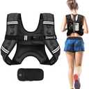 BAGAIL Weighted Vest, 10lbs Weight Vest with Detachable Phone Pouch, Rucking Vest for Women, Men, Walking, Weight Loss, Training, Running