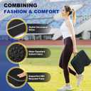 2 Pcs Stadium Seat Cushions Water-Repellent Bleacher Seat Cushions Indoor & Outdoor Seat Cushion for Bleachers Portable Stadium Cushion for Sports Events, Office Chairs, Beaches (Stylish Style - Black)