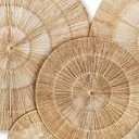 CHI AN HOME Wicker 23 Inch Jute Wall Decor Baskets, Set of 6 Extra Large Woven Jute Wall Plates, 23",21",15",13",12,10", Decorative Baskets for Wall Arts, Wall Hanging for Bedroom, Living Room, Office