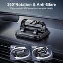 Car Phone Holder 360 Degree Rotation, Car Navigation Dashboard Mount, Suction Cup Fixed Non-Slip Phone Holder, Horizontal and Vertical Screen Adjustable Angle Car Mount for Smartphones, Black