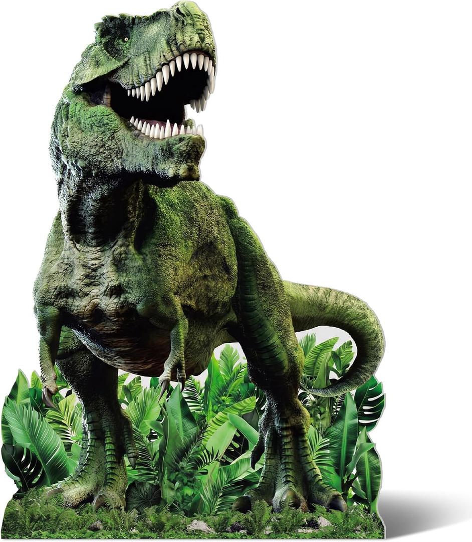 Cinnvoice 4.59 ft Dinosaur Cardboard Cutout Jurassic Large Standup Cutout Party Decoration Dinosaur Photo Backdrop Prop for Animals Jurassic Theme Birthday Party Supplies