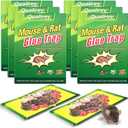 Qualirey 6 Pack Sticky Mouse Traps, Extra Large Glue Boards 8.3 x 11.8 Inch with Nut Attractant Print, Non-Toxic, Ready-to-use Indoor Rodent Catchers for Mice & Rats