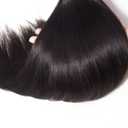 Natural Black Human Hair Bundles #1B Straight Bundles 20 22 24 Inch Unprocessed Virgin Mixed Length Straight Bundle Hair Extensions 50 Gram Per Bundle