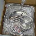 3 Tier Silver Metal Cupcake Stand Holder, Stainless Steel Cup Cake Stand Tower with Tiered Serving Tray and Base for Parties, Weddings, Birthdays and Any Festivals and Celebrations (with Base)