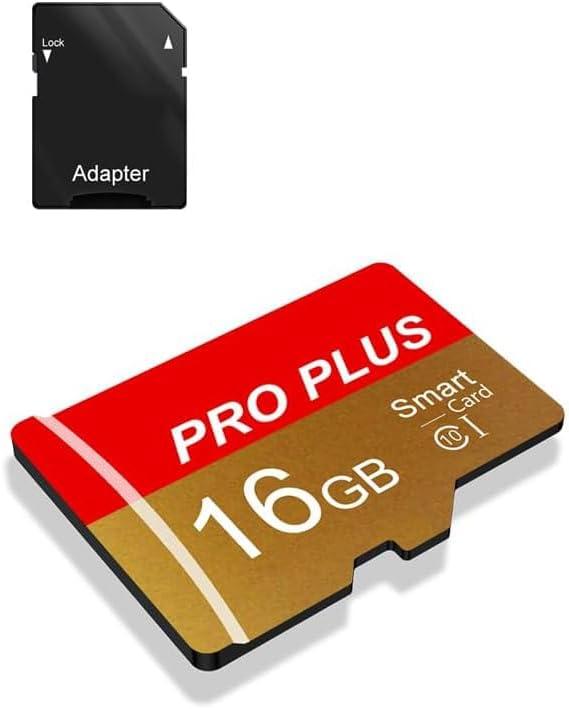 TF Card 16GB with Adapter, High Speed Memory Card, UHS-I C10 A1 Memory TF Card for Tablet/Mobile Phone/Camera/Car Audio/Game Console (16, GB)