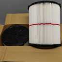 Replacement Filter Fit for Craftsman 9-38754 CMXZVBE38754 Red Stripe General Purpose Wet Dry Vac Replacement Filter for 5 to 20 Gallon shop vacuums, 2Pack