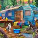 1000 Pieces Jigsaw Puzzles for Adults - Difficult Puzzles for Adults Challenging - Woodland Caravan Camping