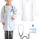 Liberry Doctor Kit for Toddlers 3 4 5 Years Old, Pretend Play Doctor Costume for Kids, Dress Up Nurse Coat with Real Stethoscope for Boys Girls Gift