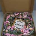 idyllic Spring Summer Wreath for Front Door - 22 Inch Artificial Floral Wreath with Roses, Wild Flowers, Leaves & Welcome Board - Farmhouse Indoor/Outdoor Wall Decor