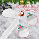 6 x 2 x 60 Inch Christmas Faux Fur Ribbon Craft Fur Strips Fake Fur Rolls White Long Plush for DIY Christmas Costume Gnome Beard Santa Claus Hair Xmas Tree Decor Family Party Supplies