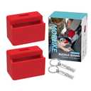 Morlike Silicone Seatbelt Secure Buckle Safety Cover Lock | Keep Children Safe in Car Seat and Prevent Kids from Accidentally Unbuckling | Buckle Guard Fits Almost Vehicles (red,2PACK)