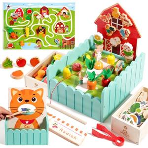 INIFEIDALA Montessori Wooden Educational Toys for Toddlers 3 4 5 Year Old | Birthday Gifts for Boys & Girls | Preschool Learning Toys for Speech Therapy & Fine Motor Skills Development