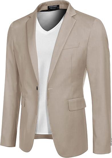 COOFANDY Mens Sport Coat Casual Blazer One Button Business Suit Jacket (X-Small)