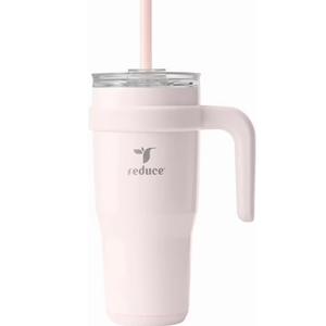 Reduce 24 oz Stainless Steel Tumbler with Handle - Dual-Wall Vacuum Insulated Travel Mug, Sweat-Proof Lid & Reusable Straw - Keeps Drinks Cold for 24 Hrs, Fits Cupholders, Dishwasher Safe -Pina Colada