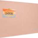 Felt Bulletin Board 24x18 inches, Decorative Pin Board for Home & Office, 17.7" x 23.6"