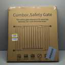 Cumbor 29.7-48" Baby Gate for Stairs, Mom's Choice Awards Winner-Dog Gates for Doorways, Auto Close Safety Pet Gate for Dogs Indoor, Easy Install Pressure Mounted Child Gate with Walk Thru Door, White