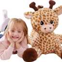 IKASA Large Giraffe Stuffed Animal Plush Toys,Soft Toy 30" Giant Cute Huge Big Size Jumbo Kawaii Fluffy Plushy Fat Oversized Plushie,Gifts for Kids
