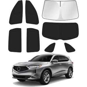 Canvcle Sunshade for 2021-2025 2026 Acura MDX Accessories Windshield Sun Shade Side Rear Window Shade Cover Sun Visor Shield Privacy Protection Keep Vehicle Cool Black 8PCS