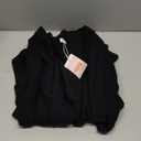 KIRUNDO Cardigan Sweaters for Women 2026 Fall Chunky Fuzzy Knit Open Front Loose Long Sleeve Sweater Coats Winter Clothing (Small, Black)