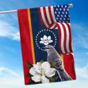 FLAGWIX Mississippi State Double Sided State Flags, Mississippi American Flags, Double Sided Heavy Duty Canvas House Flag 30x40, Mockingbird and Magnolia Indoor Outdoor Home Decor Flag