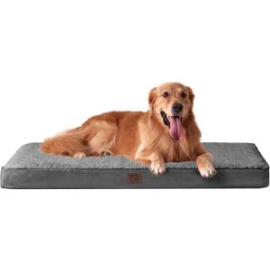 EHEYCIGA Orthopedic XL Dog Beds for Extra Large Dogs with Removable Washable Cover for Crate, Grey, 41x27 (41*27*3.5 inches)